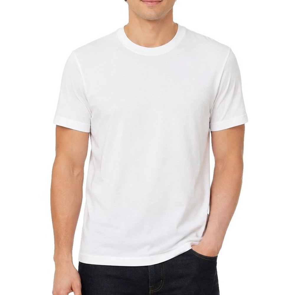 NWT Alfani Mercerized Tee Men's XXL White Cotton Blend Textured Crew Neck Shirt